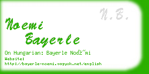 noemi bayerle business card